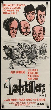 1c869 LADYKILLERS Aust daybill R72 cool art of guiding genius Alec Guinness, gangsters!