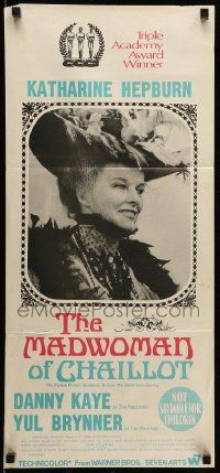 1c880 MADWOMAN OF CHAILLOT Aust daybill '69 great different close up of Katherine Hepburn!