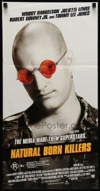 1c896 NATURAL BORN KILLERS Aust daybill '94 Oliver Stone cult classic, Woody Harrelson!