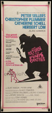1c916 RETURN OF THE PINK PANTHER Aust daybill '75 Peter Sellers as Inspector Jacques Clouseau!