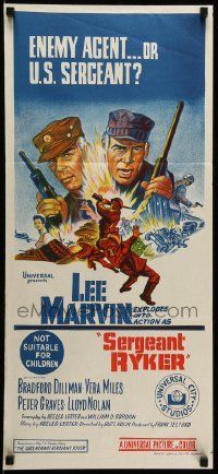 1c936 SERGEANT RYKER Aust daybill '68 Lee Marvin, enemy agent or U.S. sergeant in the Korean War?