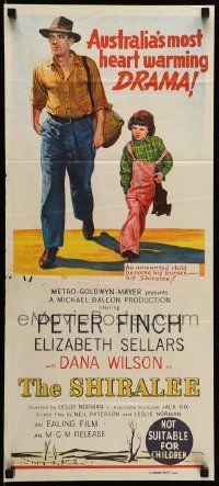 1c938 SHIRALEE Aust daybill '58 Australian Peter Finch raises his daughter alone!