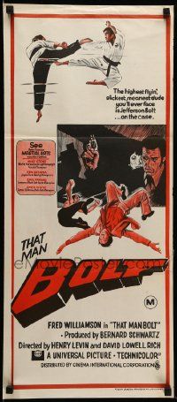 1c961 THAT MAN BOLT Aust daybill R70s highest flyin' slickest kung fu master Fred Williamson!