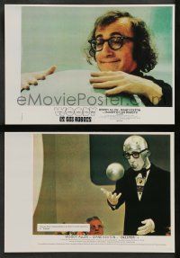 1c172 SLEEPER 2 French LCs '74 time traveler Woody Allen, wacky sci-fi!