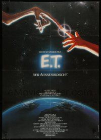 1c563 E.T. THE EXTRA TERRESTRIAL German '82 Drew Barrymore, Steven Spielberg, Alvin art!