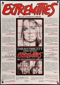 1c572 EXTREMITIES German '86 James Russo, Diana Scarwid, sexy Farrah Fawcett gets revenge!