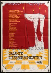1c574 FAMOUS LOVE AFFAIRS German '62 Brigitte Bardot, Alain Delon, Jean-Paul Belmondo, different!