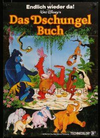 1c608 JUNGLE BOOK German R87 Walt Disney cartoon classic, great different art of all characters!