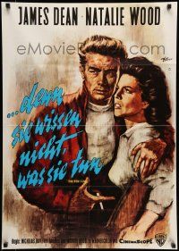 1c649 REBEL WITHOUT A CAUSE German R76 Nicholas Ray, James Dean was a bad boy from a good family!