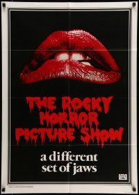 1c659 ROCKY HORROR PICTURE SHOW teaser German '77 c/u lips image, a different set of jaws!