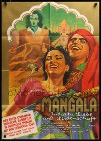 1c667 SAVAGE PRINCESS German '55 Dilip Kumar, musical from mystical magical India!