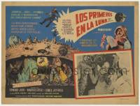1c105 FIRST MEN IN THE MOON Mexican LC '65 Ray Harryhausen, H.G. Wells, different sci-fi art!
