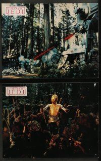 1c168 RETURN OF THE JEDI 3 French LCs '83 George Lucas classic, Threepio, Ewok, different images!