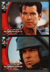 1c229 TOMORROW NEVER DIES 8 German LCs '97 cool images of Pierce Brosnan as James Bond 007!