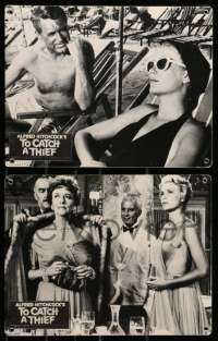 1c126 TO CATCH A THIEF 3 Swiss LCs '70s Cary Grant, Grace Kelly, Landis, Williams, Hitchcock!