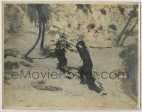 1d063 BLACK PIRATE deluxe English 11x14 still '26 Douglas Fairbanks fighting bald guy on beach!