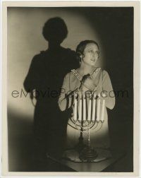 1d069 CARMEL MYERS deluxe 11x14 still '20s standing by menorah by Ruth Harriet Louise!