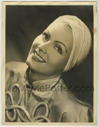 1d150 GRETA GARBO deluxe 10x13 still '34 in her Painted Veil turban by Clarence Sinclair Bull!