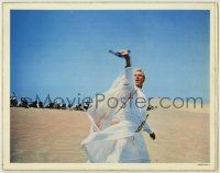 1d239 LAWRENCE OF ARABIA color 11x14 still '62 David Lean, Peter O'Toole leads troops into battle!