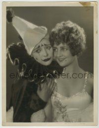 1d272 MARCELINE DAY deluxe 10x13 still '28 with sister Alice Day in full clown makeup & costume!