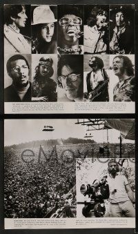 1d014 WOODSTOCK 4 deluxe 11x13.25 stills '70 great montage images of top stars & huge crowds!