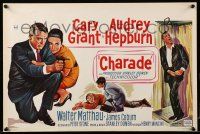 1f554 CHARADE Belgian '63 art of tough Cary Grant & sexy Audrey Hepburn, expect the unexpected!