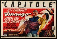 1f565 DRANGO Belgian '57 art of Jeff Chandler & man about to be hung by posse!