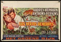 1f578 GREEN MANSIONS Belgian '59 art of Audrey Hepburn & Anthony Perkins by Joseph Smith!