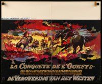 1f586 HOW THE WEST WAS WON Cinerama Belgian '64 John Ford epic, great different Ray art!