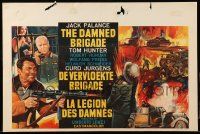 1f602 LEGION OF THE DAMNED Belgian '69 Umberto Lenzi, cool art of Jack Palance w/machine gun!