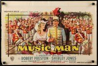 1f620 MUSIC MAN Belgian '62 Robert Preston, Shirley Jones, classic musical, different art!