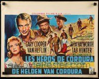 1f656 THEY CAME TO CORDURA Belgian '59 Gary Cooper, Rita Hayworth, Tab Hunter, Van Heflin!