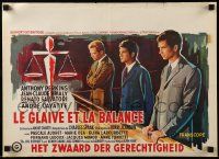 1f661 TWO ARE GUILTY Belgian '64 Le Glaive et la balance, Anthony Perkins, Jean-Claude Brialy!