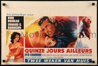 1f663 TWO WEEKS IN ANOTHER TOWN Belgian '62 different art of Kirk Douglas & sexy Cyd Charisse!