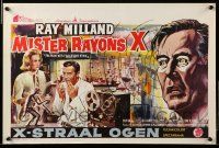 1f672 X: THE MAN WITH THE X-RAY EYES Belgian '63 Ray Milland strips souls & bodies, different art!