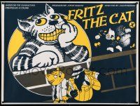 1f086 FRITZ THE CAT British quad '72 Ralph Bakshi sex cartoon, he's x-rated and animated!