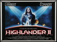 1f088 HIGHLANDER 2 British quad '91 Sean Connery, great art of immortal Christopher Lambert!