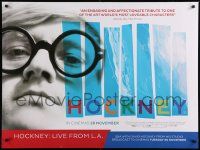 1f089 HOCKNEY advance DS British quad '14 Randall Wright, c/u of famous painter and photographer!