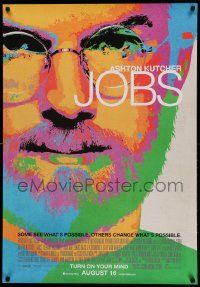 1f128 JOBS advance Canadian 1sh '13 colorful image of Ashton Kutcher as visionary Steve Jobs!