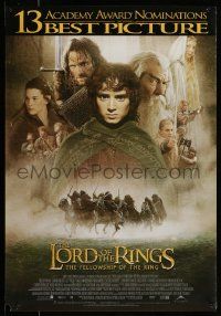 1f131 LORD OF THE RINGS: THE FELLOWSHIP OF THE RING Canadian 1sh '01 Tolkien, montage of cast!