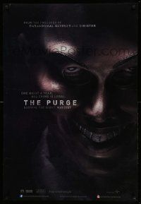 1f133 PURGE teaser DS Canadian 1sh '13 all crime is legal for one day, great creepy image!