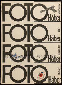 1f110 HABER'S PHOTO SHOP Czech 11x16 '64 cool different artwork of gun and titles by Vachuda!
