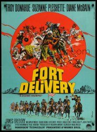 1f450 DISTANT TRUMPET Danish '65 cool art of soldier Troy Donahue vs American Indians by Wenzel!