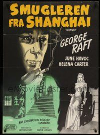 1f479 INTRIGUE Danish '47 George Raft in the Shanghai underworld with 2 dangerous women!