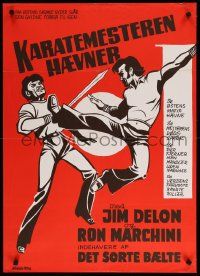 1f496 MURDER IN THE ORIENT Danish '78 Jim Delon, Ron Marchini, Leo Fong, karate action art!