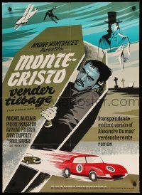 1f508 RETURN OF MONTE CRISTO Danish '69 cool artwork of Paul Barge emerging from coffin!