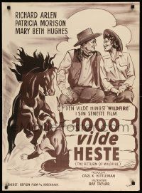 1f509 RETURN OF WILDFIRE Danish '52 western cowboy Richard Arlen, Patricia Morison, poker!