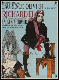 1f510 RICHARD III Danish '56 Laurence Olivier as director and in title role, cool art!