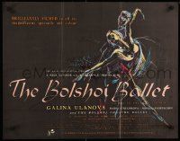 1f080 BOLSHOI BALLET English 1/2sh '57 wonderful art of dancers, Galina Ulanova!