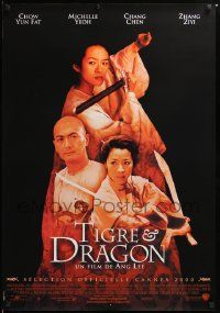 1f832 CROUCHING TIGER HIDDEN DRAGON French 27x39 '00 Ang Lee kung fu masterpiece, Chow Yun Fat
